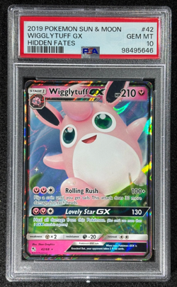 2019 Pokemon Sun & Moon Hidden Fates # 42 Wigglytuff GX GEM MINT PSA 10 - Image 1