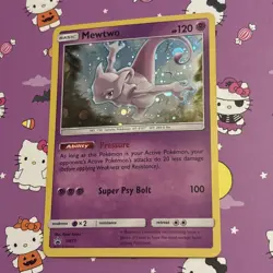 Pokemon TCG Mewtwo Sun & Moon Ultra Rare Holo Black Star Promo SM77 MP - Image 2