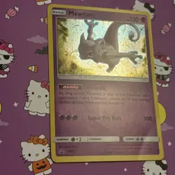 Pokemon TCG Mewtwo Sun & Moon Ultra Rare Holo Black Star Promo SM77 MP - Image 3
