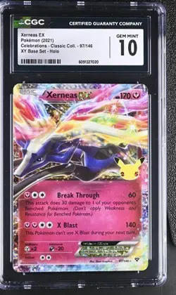 ?? CGC 10 Xerneas EX 97/146 Celebrations Classic XY Base Pokemon - Image 1