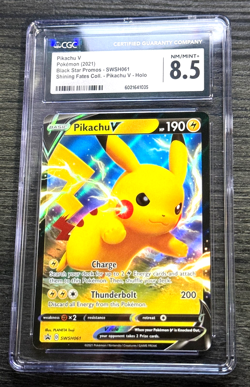 CGC 8.5 Pikachu V SWSH061 - Black Star Promo Holo - Pokemon TCG - Image 1