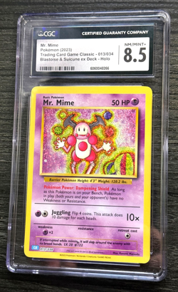 CGC 8.5 Mr. Mime 013/034 Holo - Blastoise & Suicune ex Deck - Pokemon TCG - Image 1