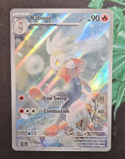 2024 Raboot 147/142 Pokemon Stellar Crown Illustration Rare Full Art Holo NM - Image 1