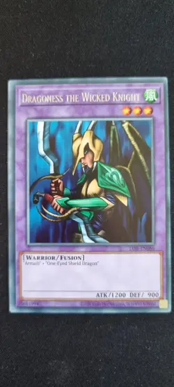 Dragoness the Wicked Knight - Yugioh TCC - Rare - LP - Unlimited Edition - Image 1