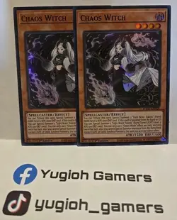 YUGIOH CHAOS WITCH X2 PHHY 1ST EDITION SUPER LIGHT PLAYED - Image 1