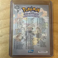CHECKLIST - BLUE Logo - NON-HOLO - SERIES 1 - TOPPS Pokemon Card - Image 2