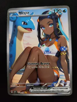 Nessa Trainer Waifu Full Art Custom Trading Card Fan Art Goddess ACG - Image 1