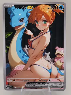 Misty Trainer Waifu Full Art Custom Trading Card Fan Art Goddess ACG - Image 1