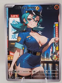 Officer Jenny Trainer Waifu Full Art Custom Trading Card Fan Art Goddess ACG - Image 1