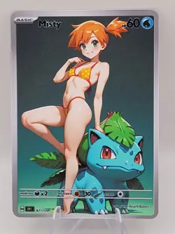 Misty Trainer Waifu Full Art Custom Trading Card Fan Art Goddess ACG - Image 1