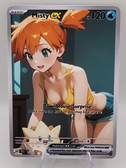 Misty Waifu Full Art Custom Trading Card Fan Art Goddess ACG - Image 1