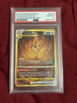 Arceus VSTAR GG70 Crown Zenith English Gold Card Gem Mint PSA 10 - Image 1