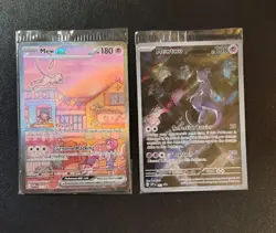Sealed Mew Ex 053 Mewtwo 052 Promo Cards From Scarlet And Violet 151 UPC - Image 1