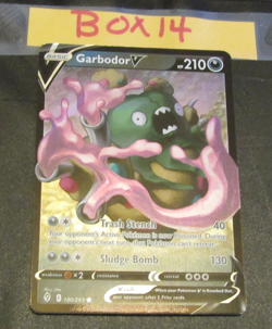 HOLO Garbodor V - 100/203 - NM / M - Evolving Skies Sword Shield Pokemon Card - Image 1