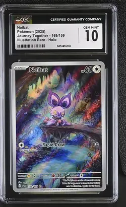 ?? CGC 10 Noibat 169/159 Illustration Rare Journey Together Pokemon Card - Image 1