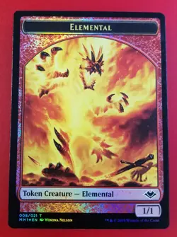 1x Elemental | FOIL TOKEN 008/021 | Modern Horizons | MTG Magic Cards - Image 1