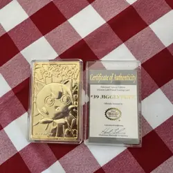 Jigglypuff Pokemon 23K Gold Plated Trading Card 1999 Limited Edition - Image 1