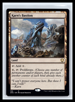 MTG Karns Bastion #156 Commander Phyrexia All Will Be One Regular Rare Card NM - Image 1