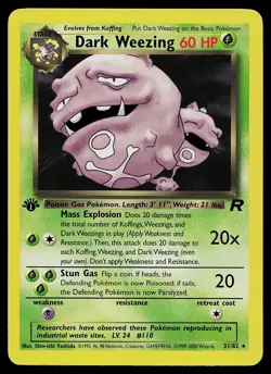 Pokemon Card - Dark Weezing Team Rocket 31/82 Rare 1st Edition - Image 1
