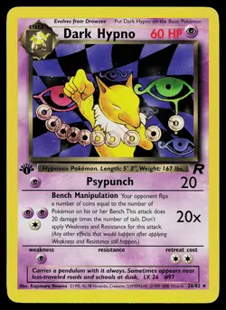 Pokemon Card - Dark Hypno Team Rocket 1st Edition 26/82 Non-Holo Rare - Image 1