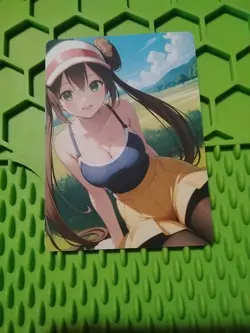Rosa Trainer Goddess Anime Waifu Poke Double Sided Trading Card PEEKA BOO - Image 2