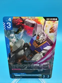 Gundam Card Game GD01-001 LR Gundam RX-78-2 English TCG - Image 1