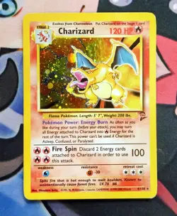 Charizard 4/130 Holo Rare Base Set 2 Pokemon Card - Image 1