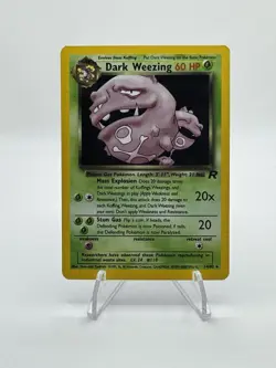 Dark Weezing Rocket Set Holo Rare Pokemon Card 14/82 WOTC - Image 1