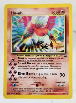 Ho-Oh Neo Revelations Holo Rare Card 7/64 Pokemon TCG Vintage Grail Ships Fast - Image 1