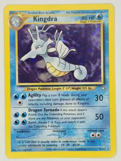 Kingdra 8/111 Holo Rare Neo Genesis Unlimited Edition Pokemon Card 2000 WOTC - Image 1