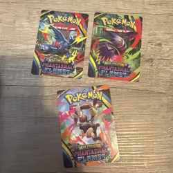 Pokemon Phantasmal Flames Build & Battle Trainer Tips Card art set x 3 - Image 1