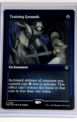 2023 MTG Magic the Gathering MAT The Aftermath Foil Etched #109 Training Grounds - Image 1