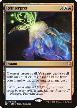 Reinterpret 73 Rare Commander 2021 C21 MTG - Image 1