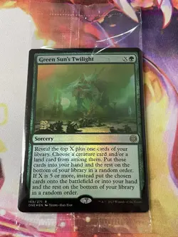 MTG - 1x Green Sun’s Twilight - Prerelease FOIL Phyrexia All Will Be One NM - Image 1