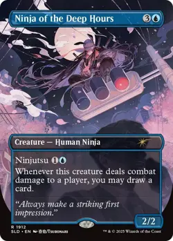 NM RAINBOW FOIL MTG NINJA OF THE DEEP HOURS - SECRET LAIR CITY STYLES 2 - Image 1