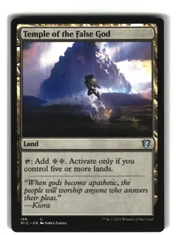 TEMPLE OF THE FALSE GOD Midnight Hunt Commander #186 MIC(NM+)(MTG) - Image 1