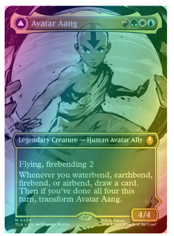 Avatar Aang // Aang, Master of Elements - Foil - Borderless Avatar MTG - Image 1