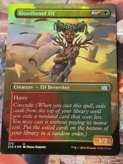 MTG - 1x Bloodbraid Elf - Borderless Foil / Double Masters 2022 NM - Image 1