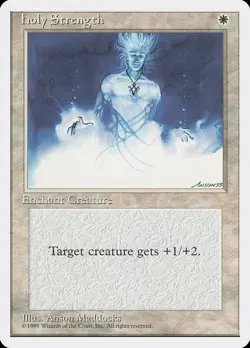 Magic the Gathering (mtg): 4ED: Holy Strength (x 4) - Image 1