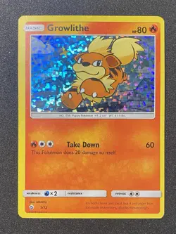 Growlithe 2018 Pokemon McDonalds Promo Confetti Holo 1/12 MP-LP - Image 1