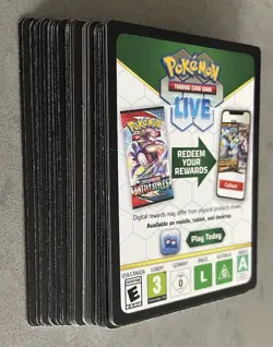x39 NEW Pokemon Code Cards Unused TCG Live !! Scarlet Violet 151 + Promo Packs - Image 1