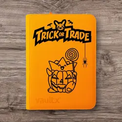Vault X - 9 Pocket eXo-Tec Zip Binder Folder - Orange Pokemon Trick Or Trade - Image 1