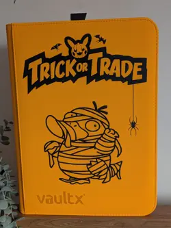 Vault X - 9 Pocket eXo-Tec Zip Binder Folder - Orange Pokemon Trick Or Trade - Image 1