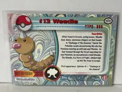 1999 Topps Weedle #13 Pokemon TV Animation - Pack Fresh - Image 2