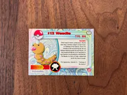 WEEDLE #13 Topps TV Animation Edition Blue Label Pokemon 1999 LP - Image 2