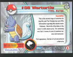 Wartortle 08 Blue Label Pokemon TOPPS - Image 2
