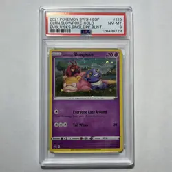 Pokemon Galarian Slowpoke SWSH126 COSMOS HOLO 2021 BLACK STAR PROMO PSA 8 MINT - Image 1