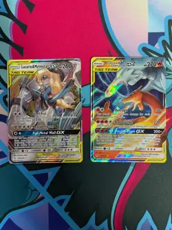 Pokemon TCG Tag Teams NM - Lucario Melmetal 120/214 & Reshiram Charizard 20/214 - Image 1