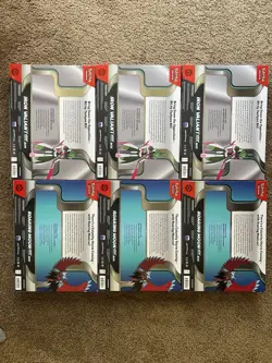 3 Pokemon TCG Roaring Moon & 3 Iron Valiant EX Collection Boxes Lot Of 6 Total - Image 4