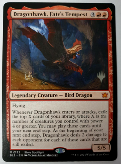 MTG Bloomburrow - Dragonhawk, Fate's Tempest - Promo Mythic - 0132 NM - Image 1